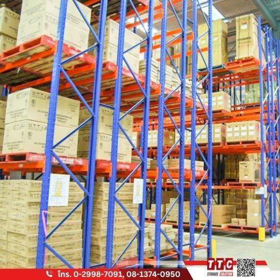 Double Deep Pallet Racking System - รับผลิตติดตั้งชั้นวางอุตสาหกรรม - ทีทีซี โลจิสติกส์ (ประเทศไทย)