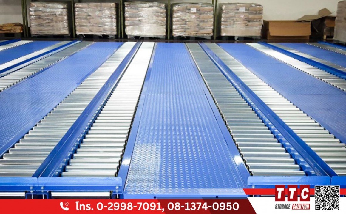 โรงงานออกแบบผลิตชั้นวางขนาดใหญ่แบบพื้นลูกกลิ้ง